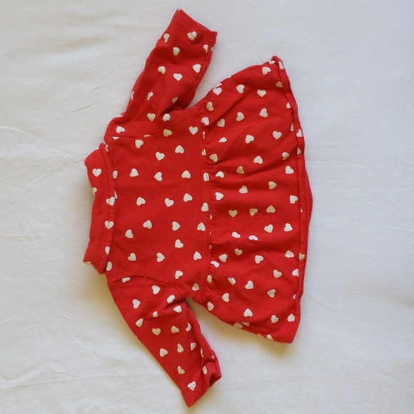 carter's red heart print double breasted jacket 3 months baby girl - Picture 5 of 5